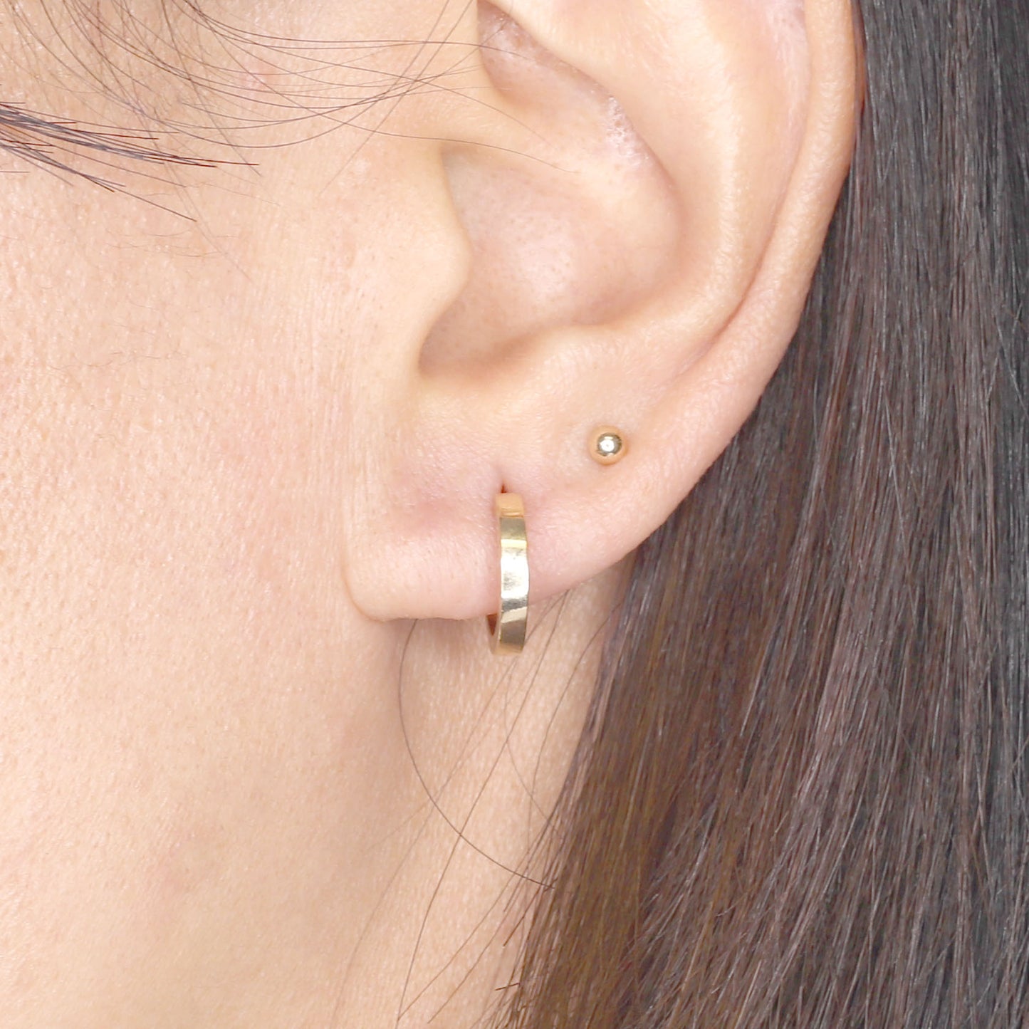 14K OPEN BACK HOOP EARRING (BIG VERSION)