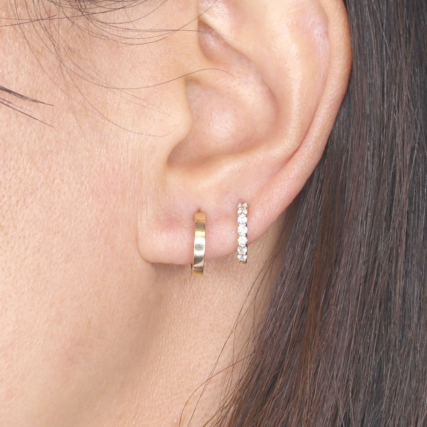 14K OPEN BACK HOOP EARRING (BIG VERSION)