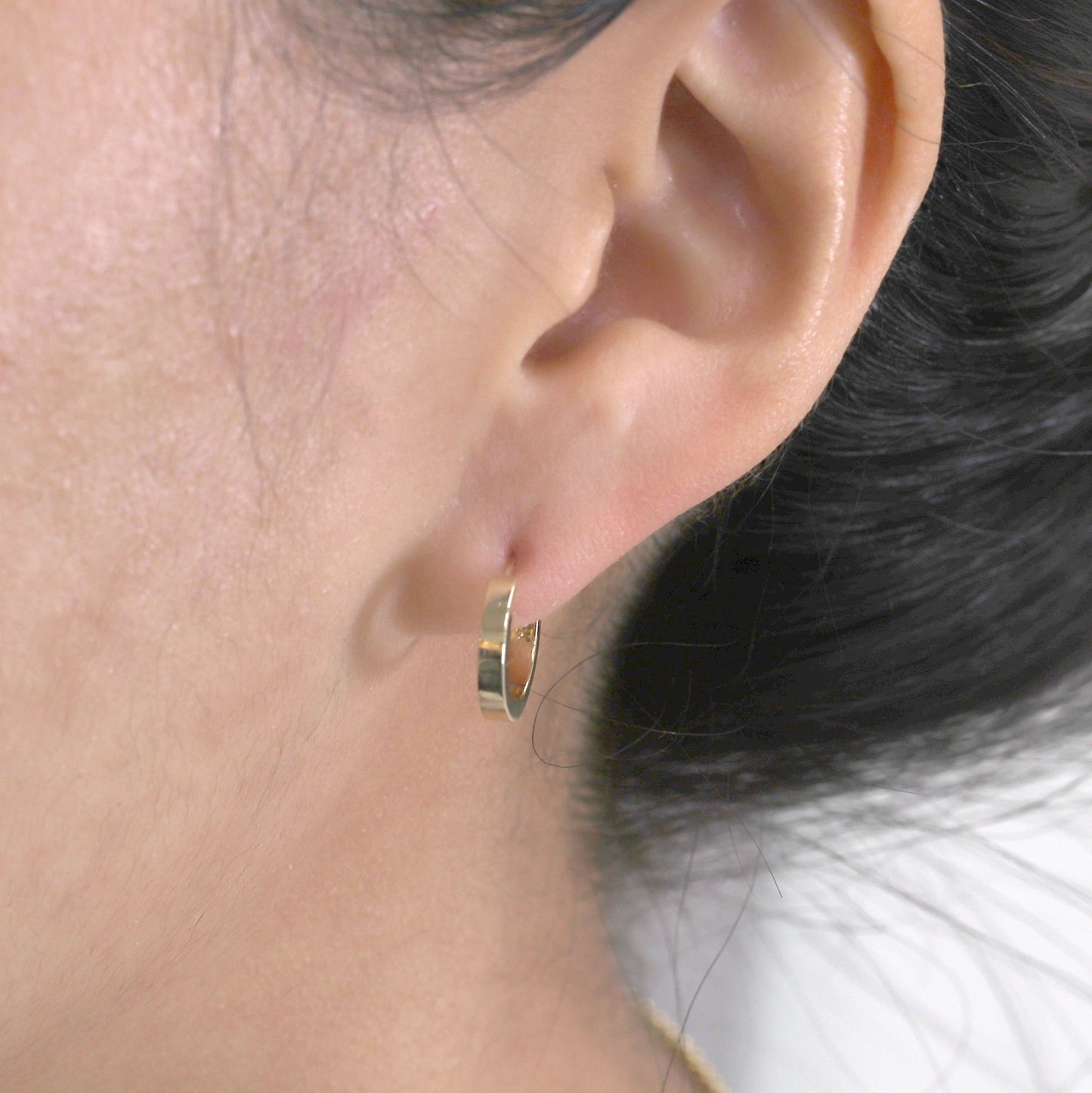 14K OPEN BACK HOOP EARRING (BIG VERSION)