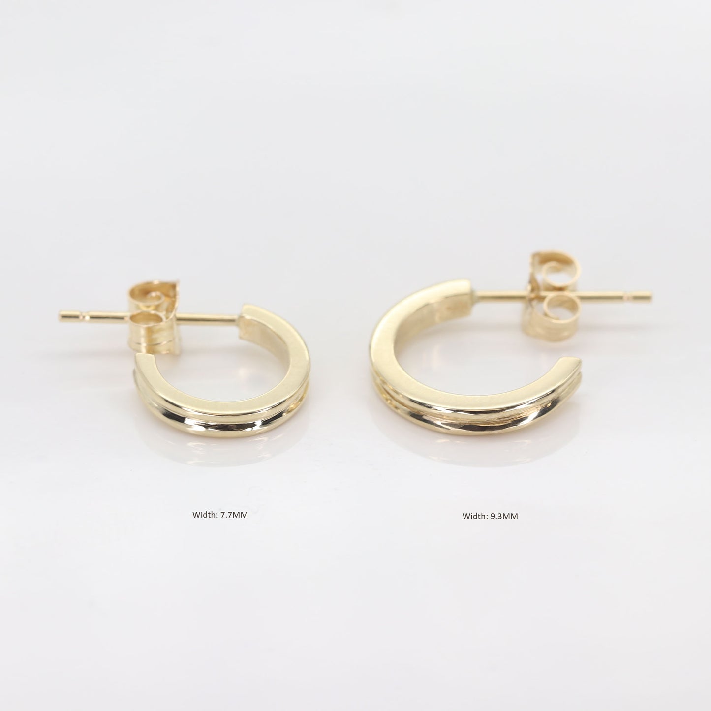 14K VERTICAL OPEN BACK HOOP EARRING