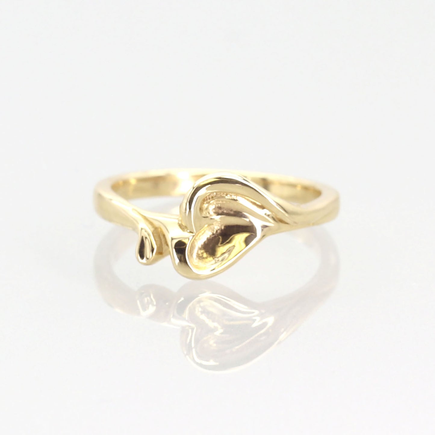 14K HEART BAND