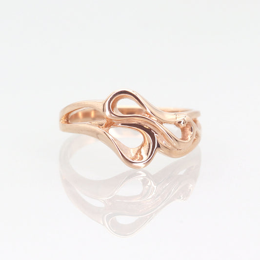 14K CURVED FREEFORM BAND