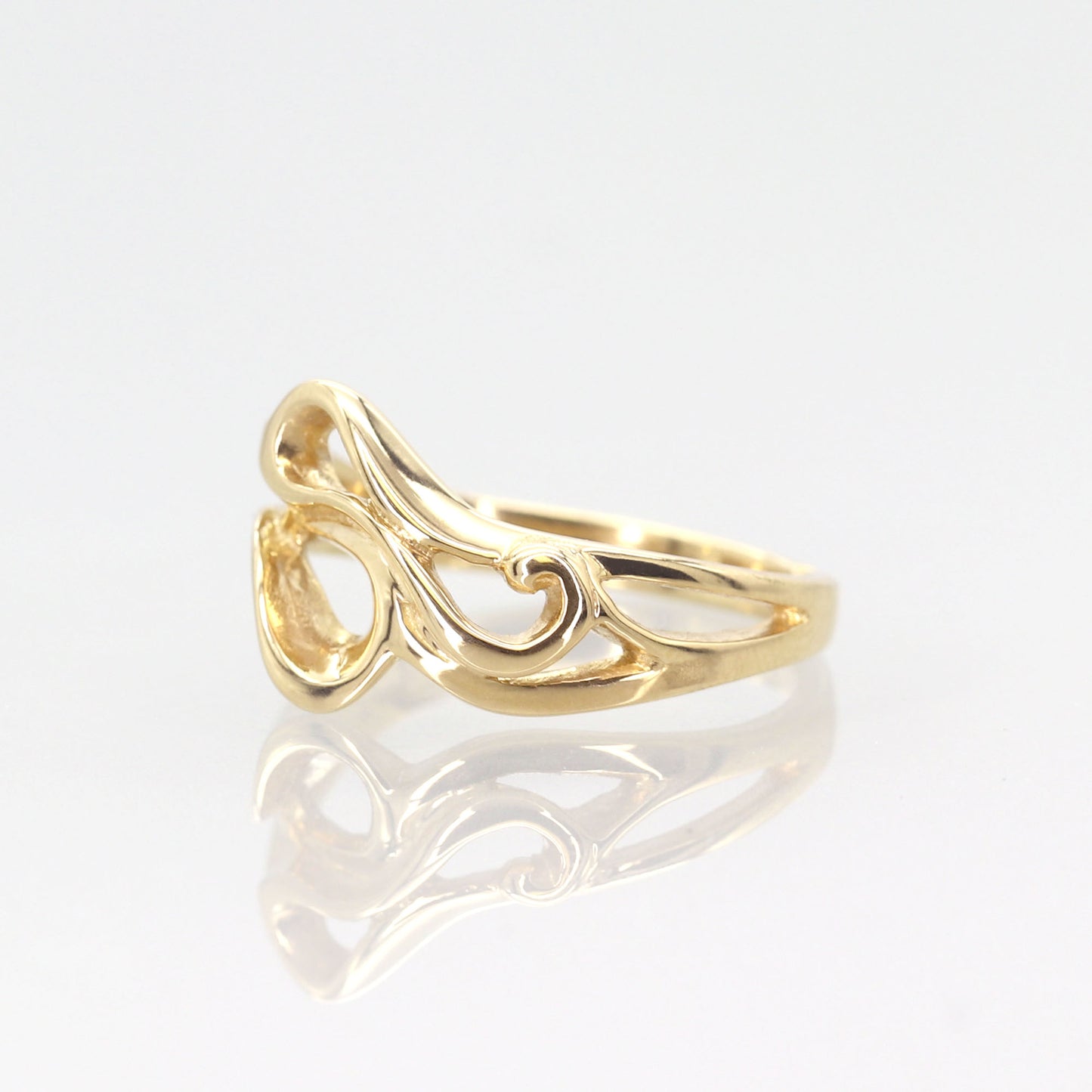 14K CURVED FREEFORM BAND