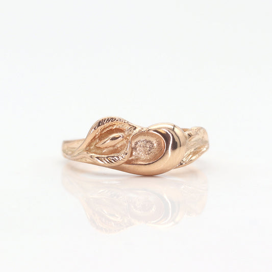 14K LILY LEAF BAND