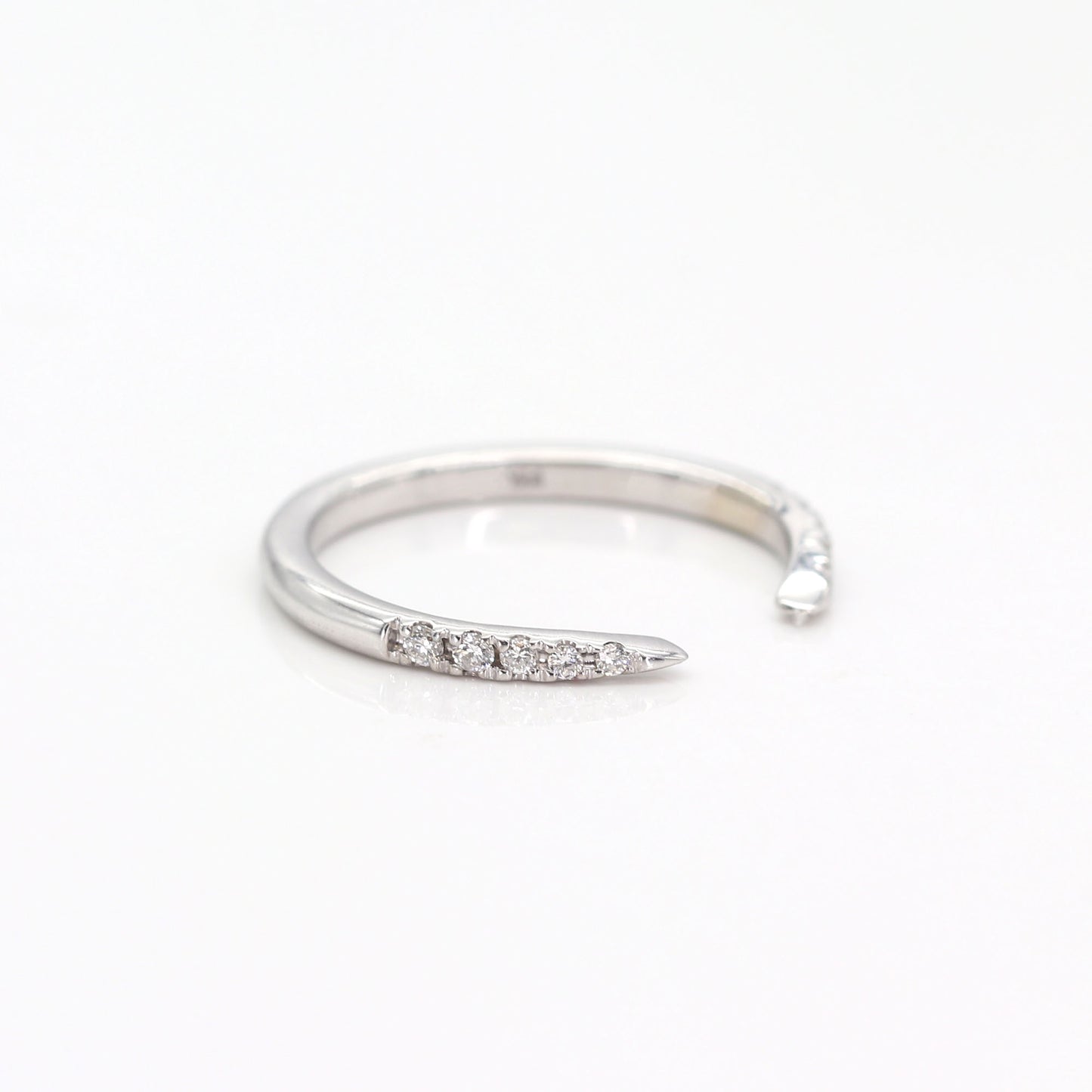 14K DIAMOND SHARP POINT OPEN BAND