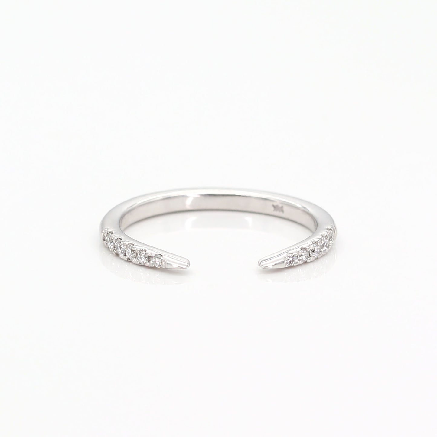 14K DIAMOND SHARP POINT OPEN BAND