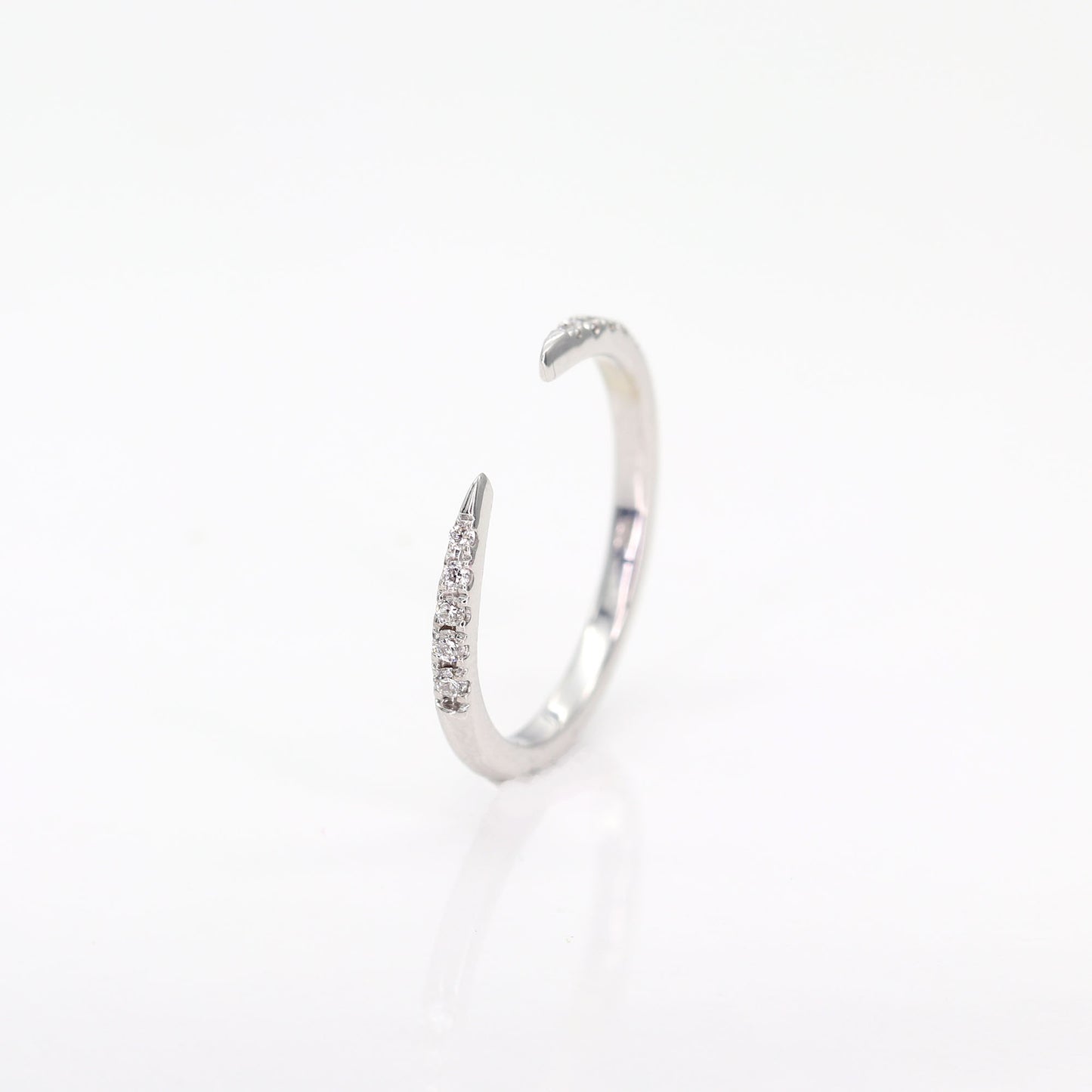 14K DIAMOND SHARP POINT OPEN BAND