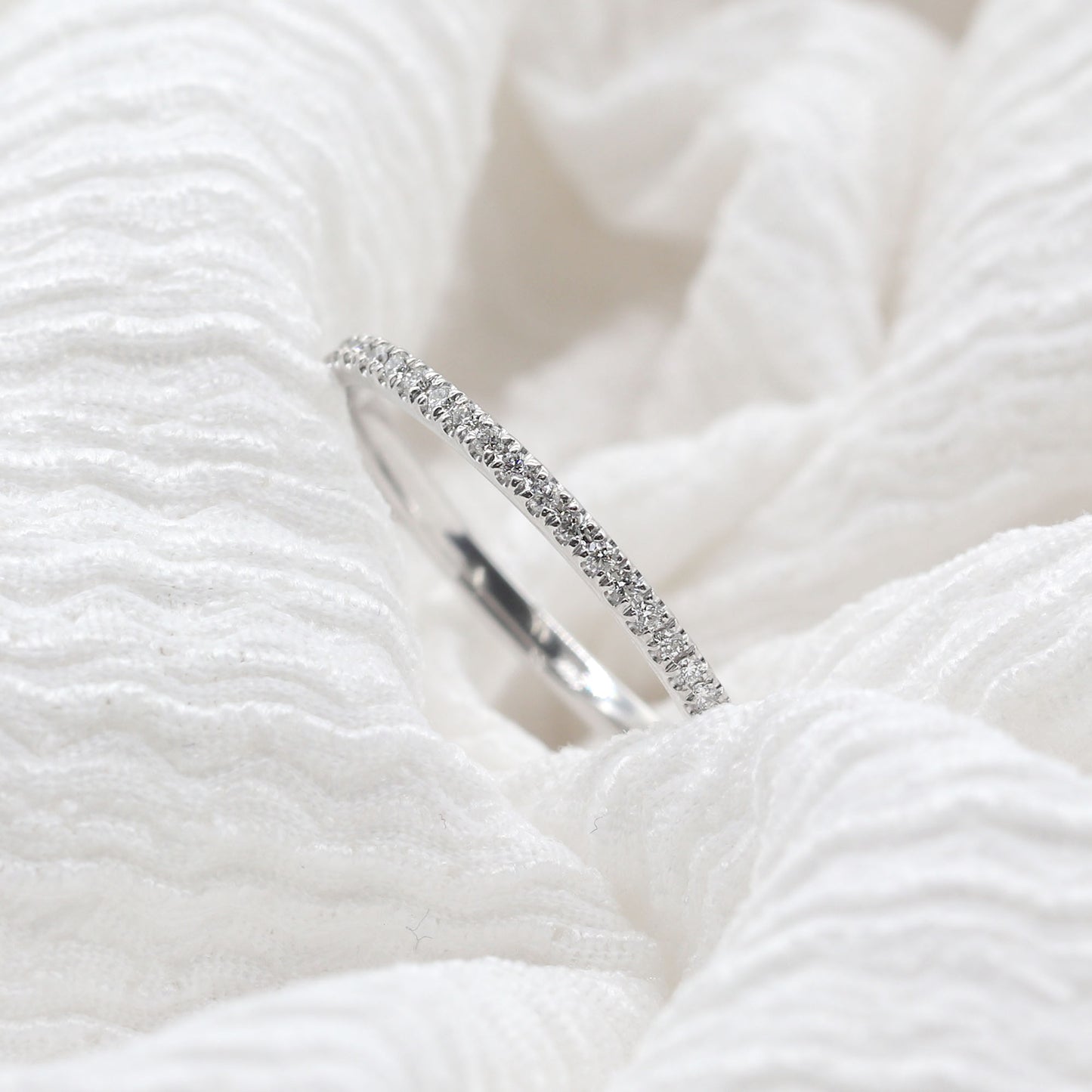 14K 0.35CT DIAMOND FULL ETERNITY 1.3MM BAND