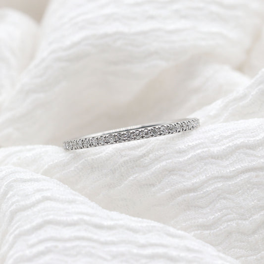 14K 0.35CT DIAMOND FULL ETERNITY 1.3MM BAND