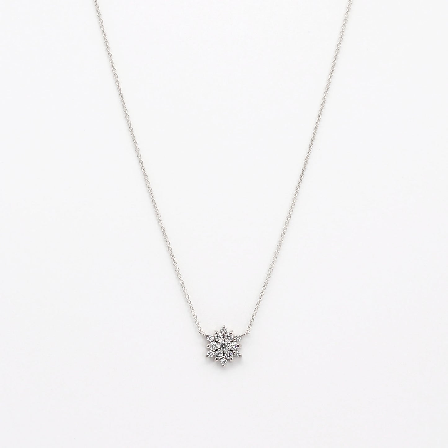 14K 0.38CT DIAMOND SNOWFLAKE NECKLACE