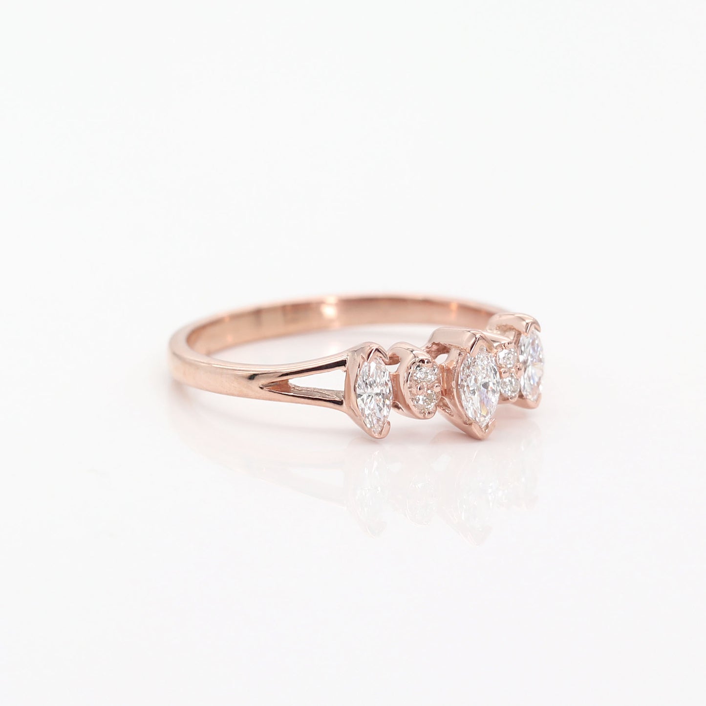 14K 3 MARQUISE DIAMOND RING