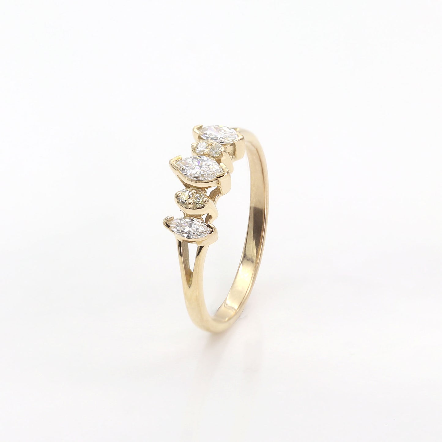 14K 3 MARQUISE DIAMOND RING