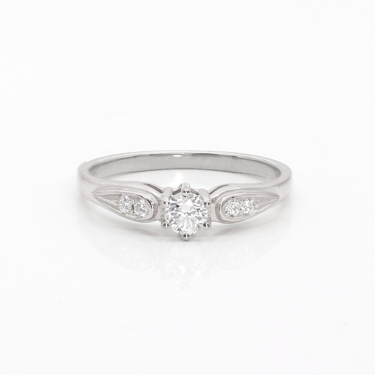 14K 0.26CT DIAMOND VINTAGE STYLE RING