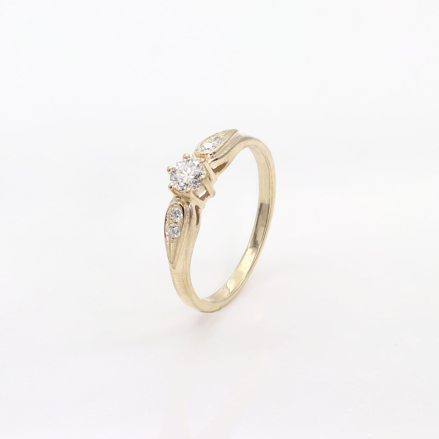 14K 0.26CT DIAMOND VINTAGE STYLE RING