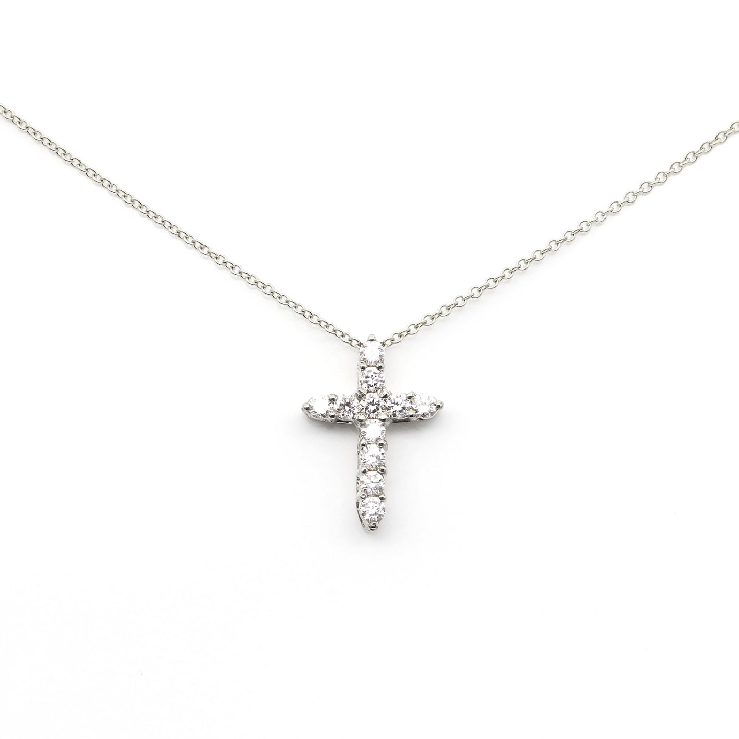 14K 0.38CT DIAMOND CROSS NECKLACE