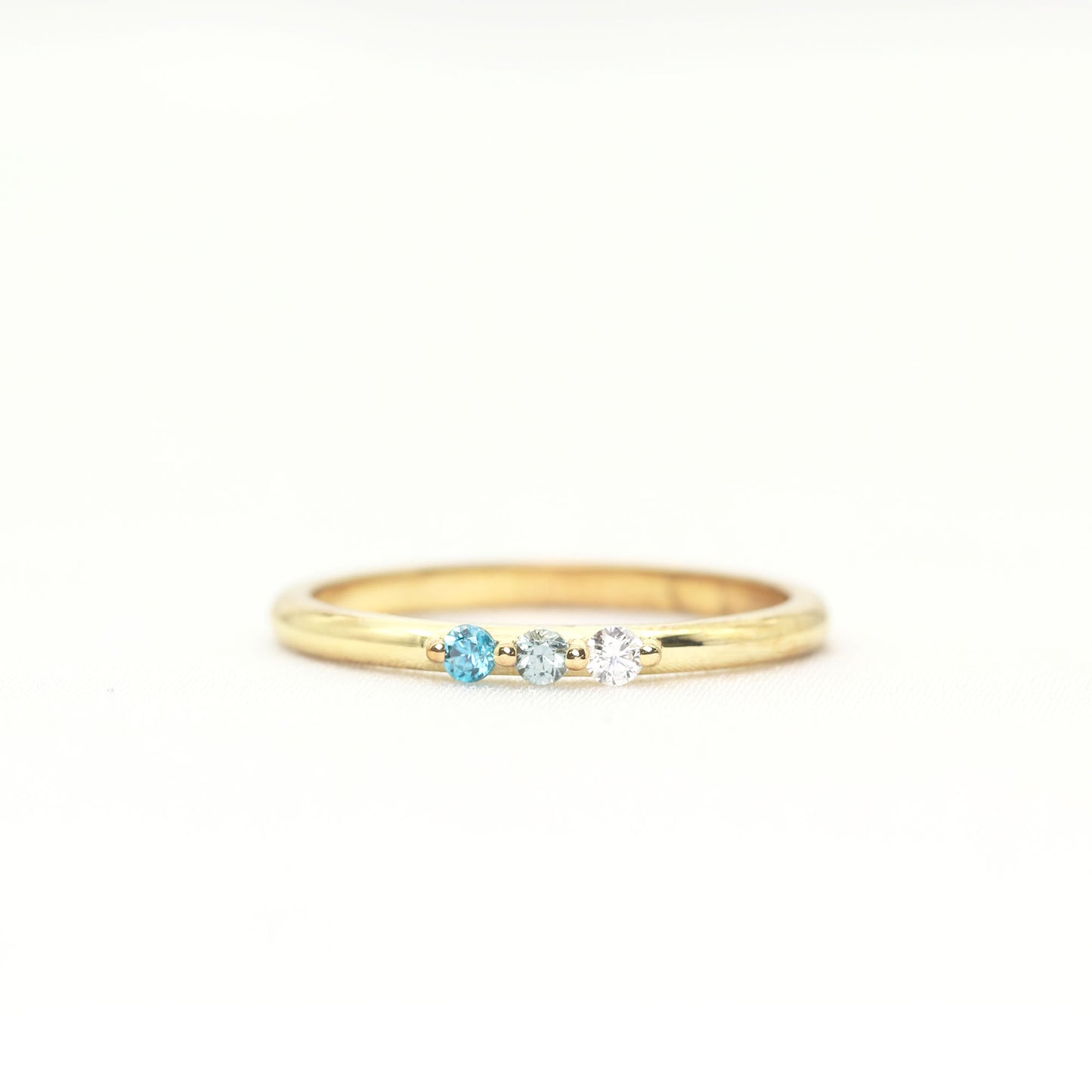 14K 3 BIRTHSTONE BAND