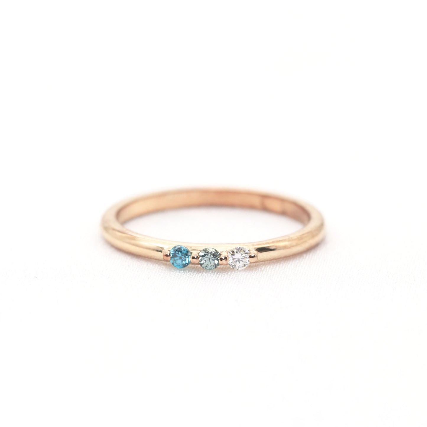 14K 3 BIRTHSTONE BAND