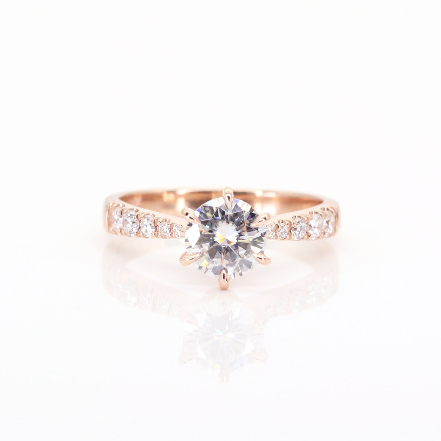 14K 1CT MOISSANITE DIAMOND SOLITAIRE RING