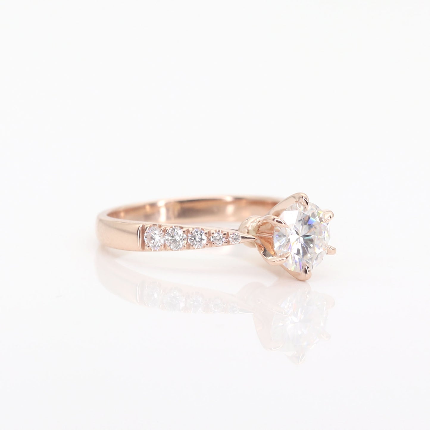 14K 1CT MOISSANITE DIAMOND SOLITAIRE RING