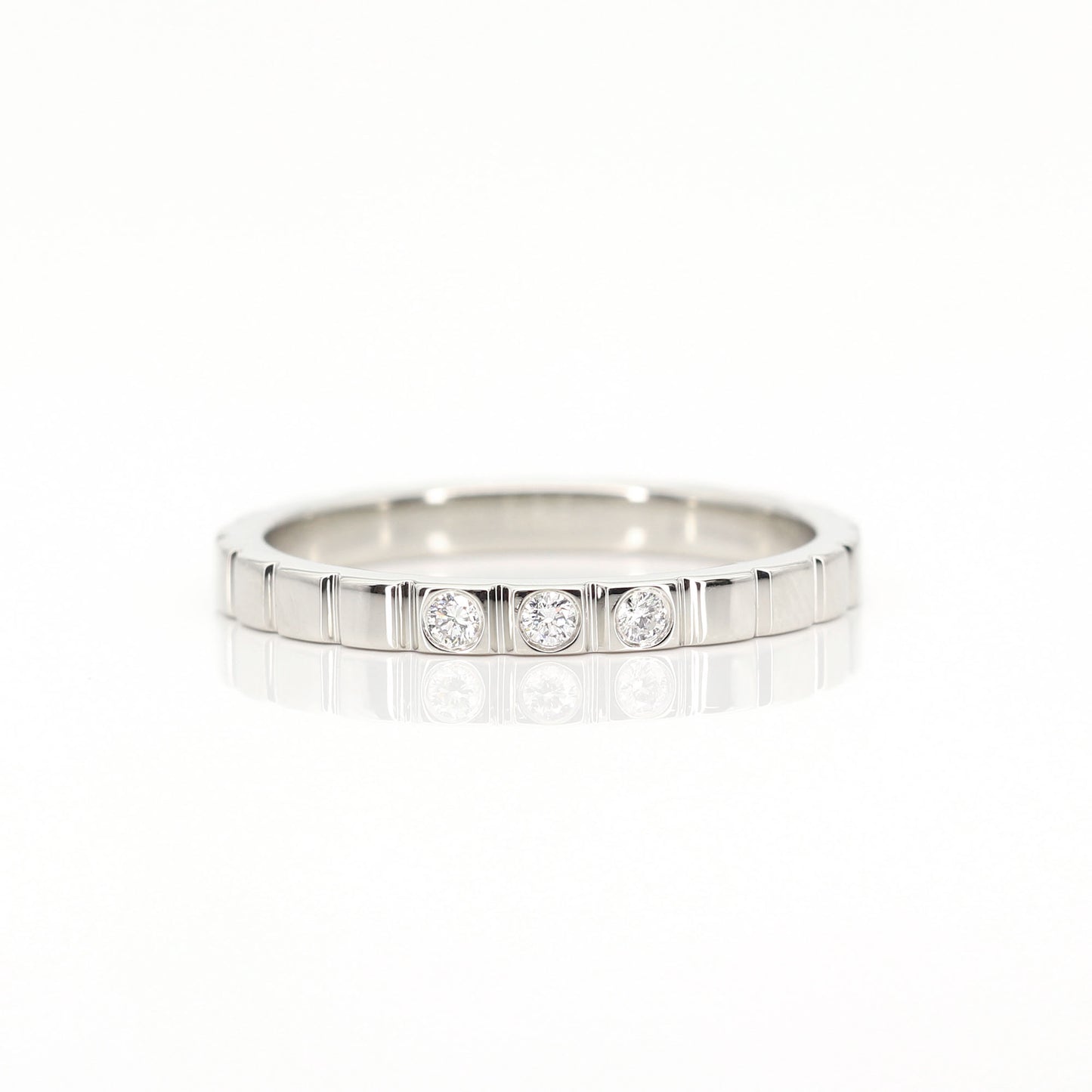 14K 3 DIAMOND SQUARE PATTERN BAND