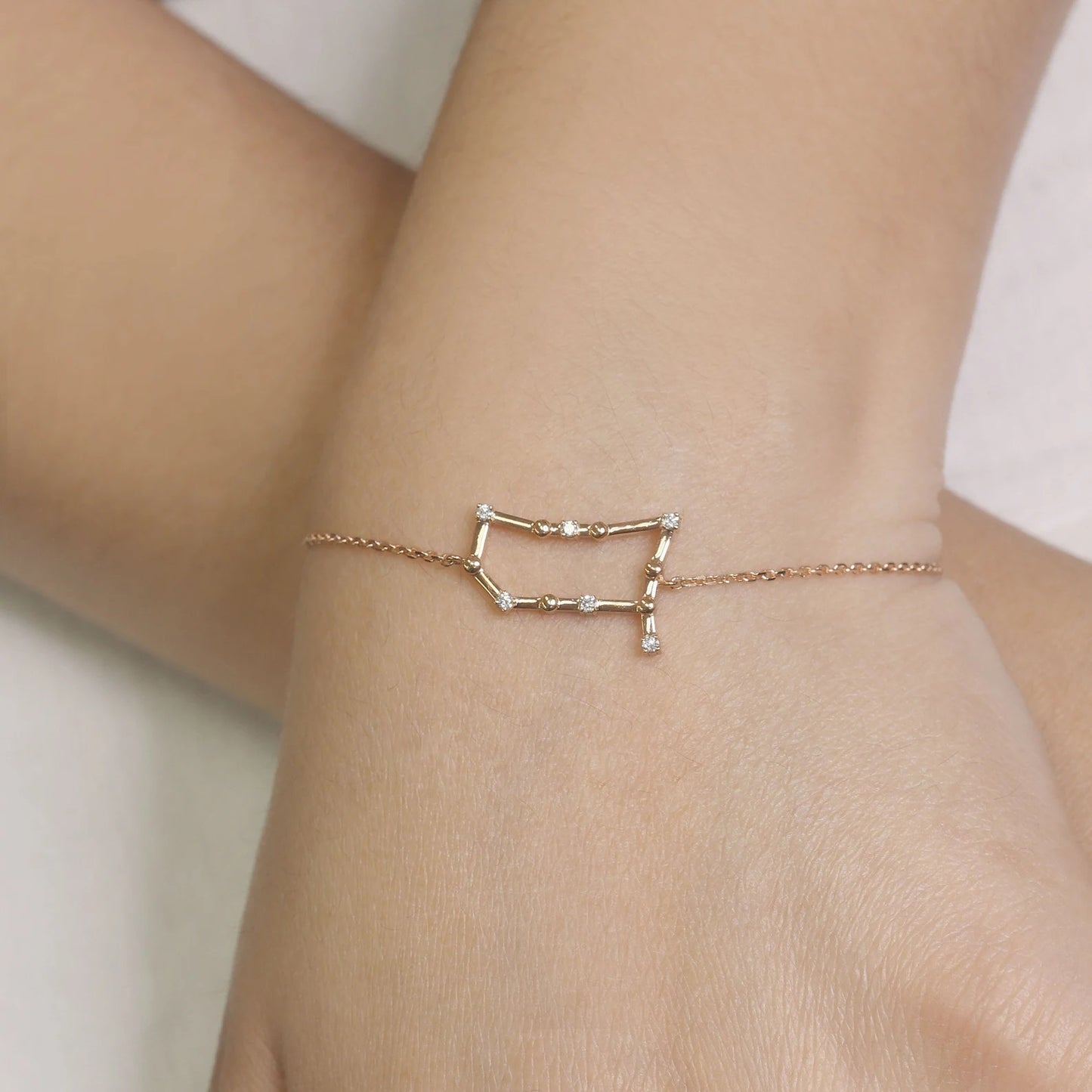 14K DIAMOND GEMINI ZODIAC SIGN BRACELET