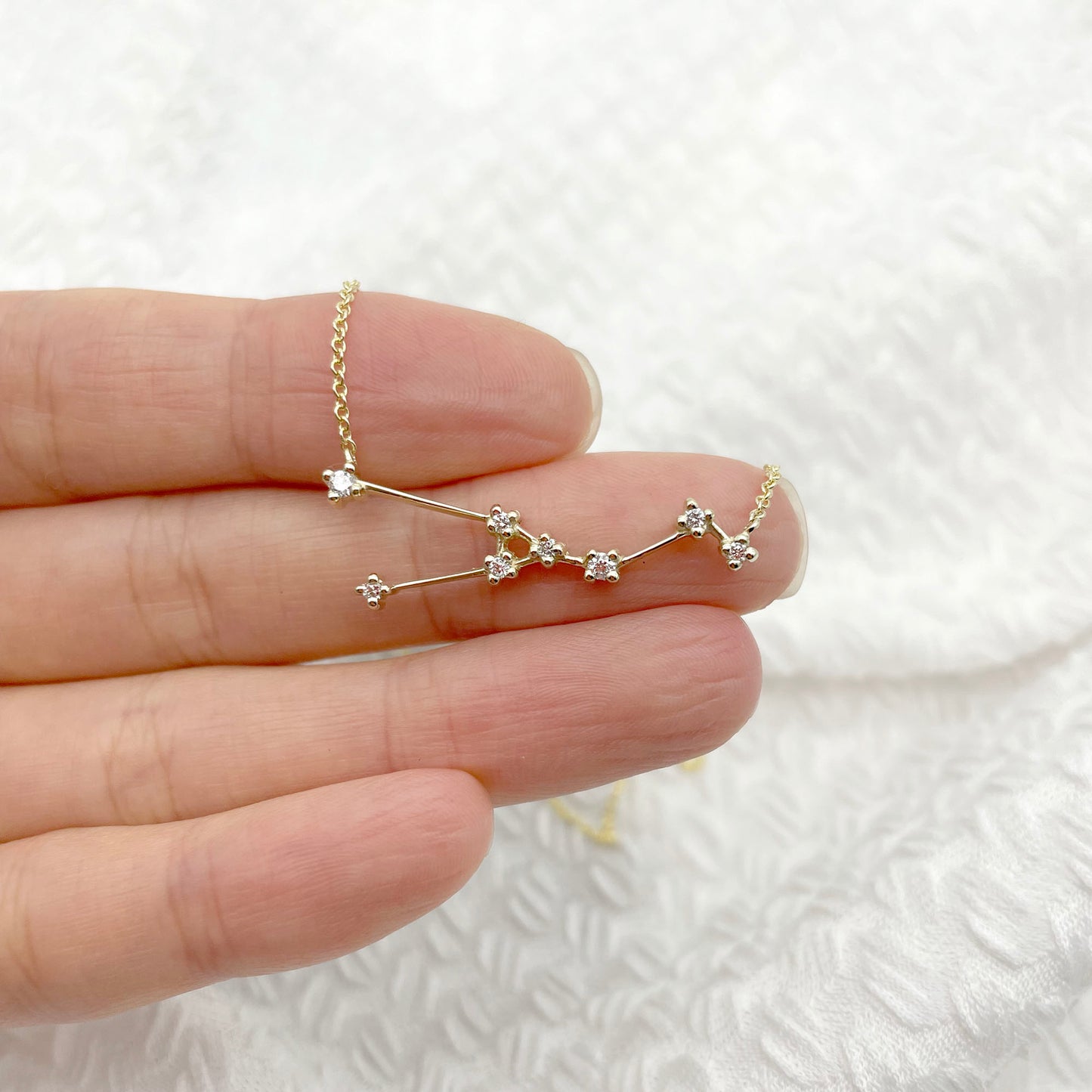 14K DIAMOND TAURUS ZODIAC SIGN NECKLACE