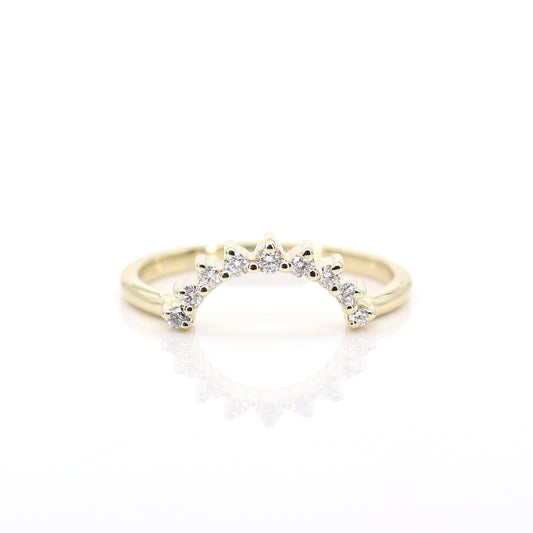 14K 0.20CT DIAMOND COWN BAND