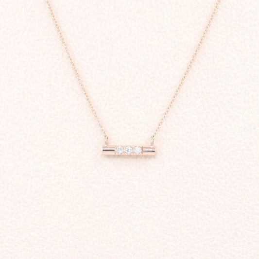 14K DIAMOND CIRCULAR BAR NECKLACE