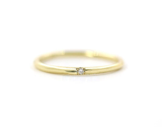 14K 1 DIAMOND 1.3MM BAND