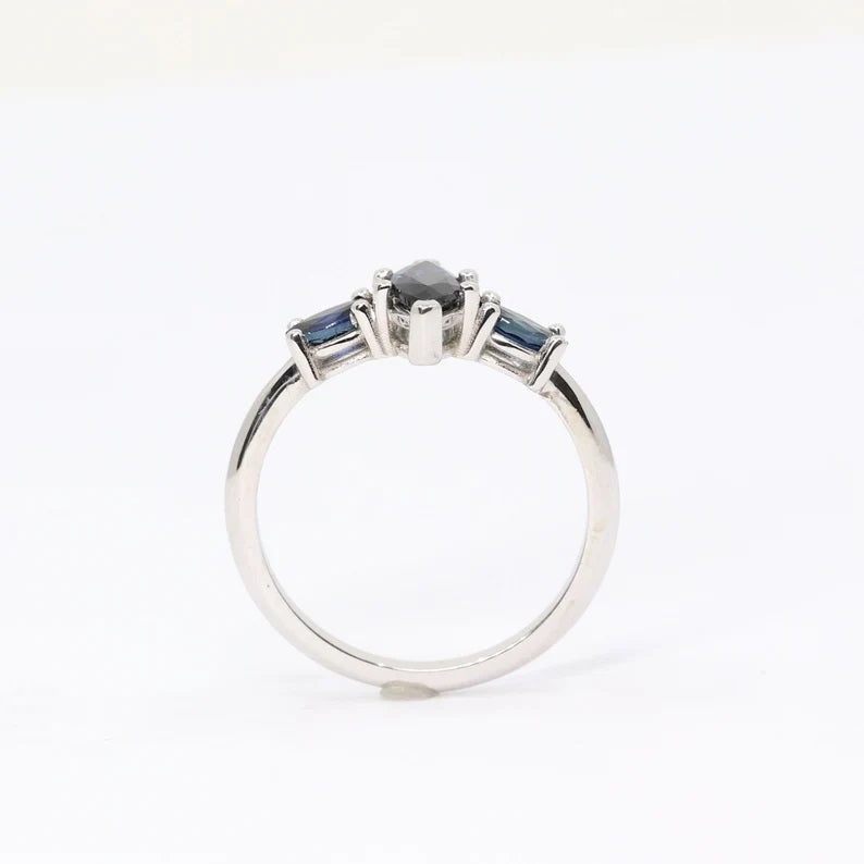 14K 3 MARQUISE SAPPHIRE RING