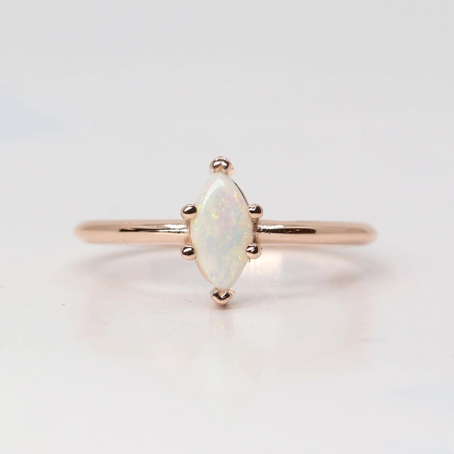 14K MARQUISE OPAL SOLITAIRE RING