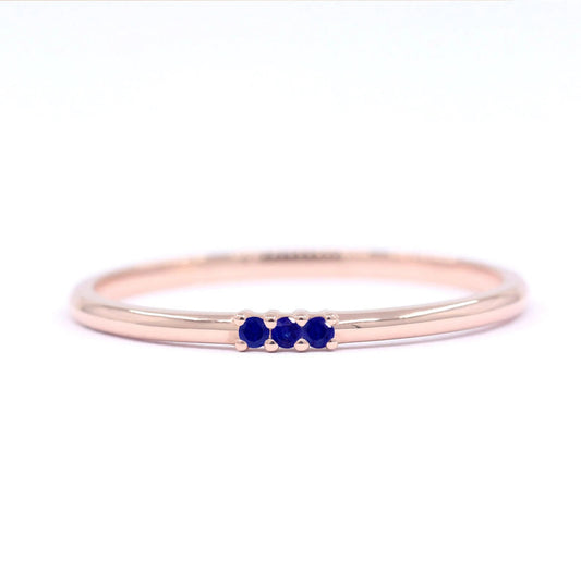 14K 3 SAPPHIRE 1.2MM BAND