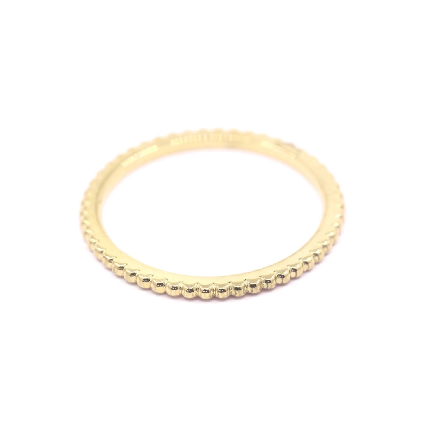 14K 1.2MM BEADED BAND