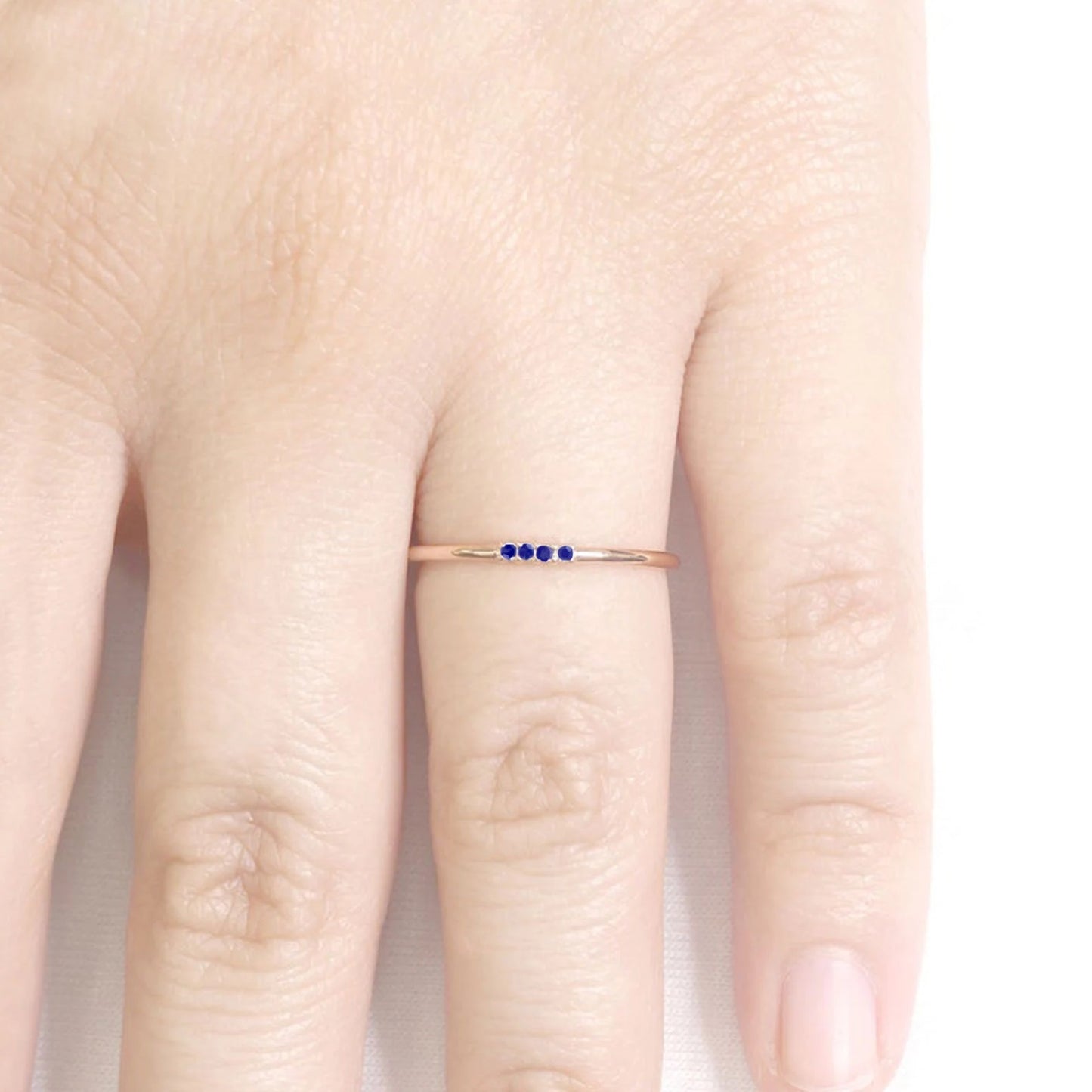 14K 4 SAPPHIRE 1.2MM BAND