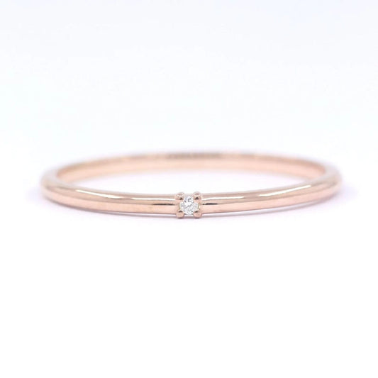 14K 1 DIAMOND 1.2MM BAND