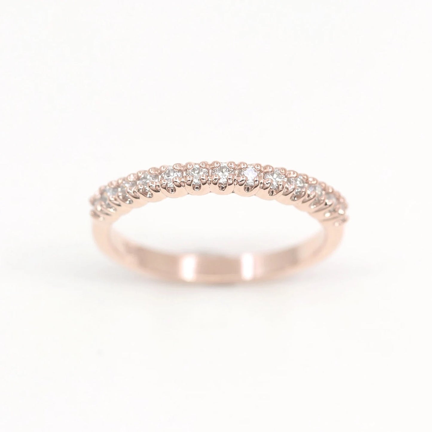 14K 0.27CT DIAMOND HALF ETERNITY BAND