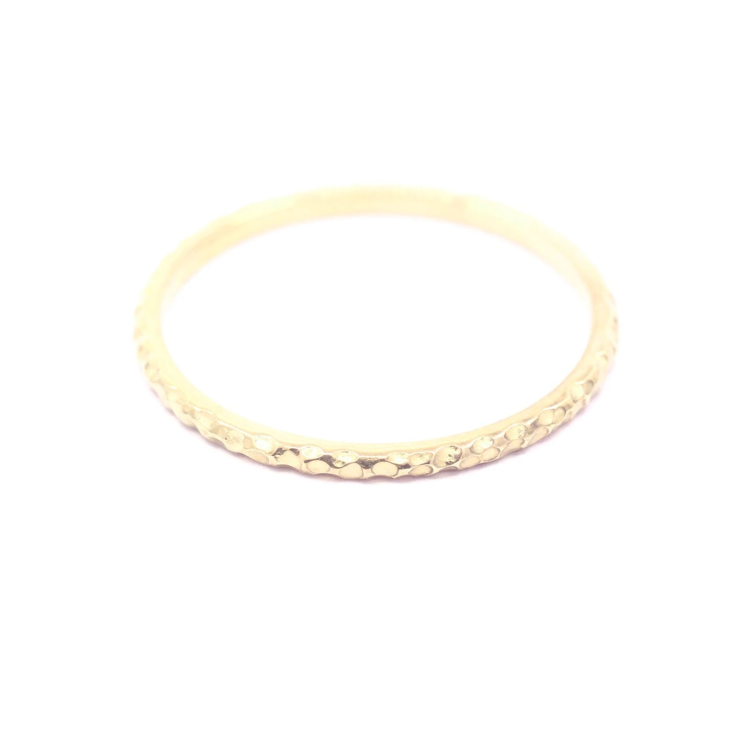 14K 1.2MM HAMMERED BAND