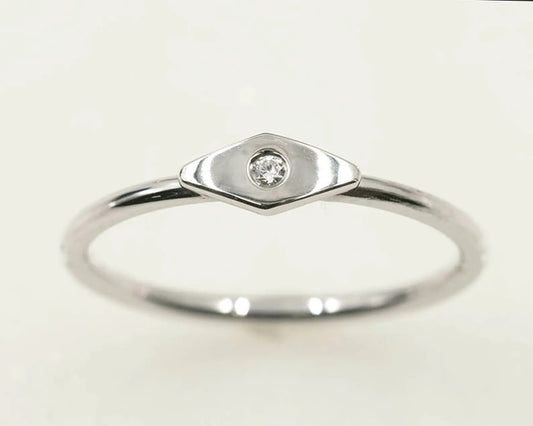 14K DIAMOND RHOMBUS RING