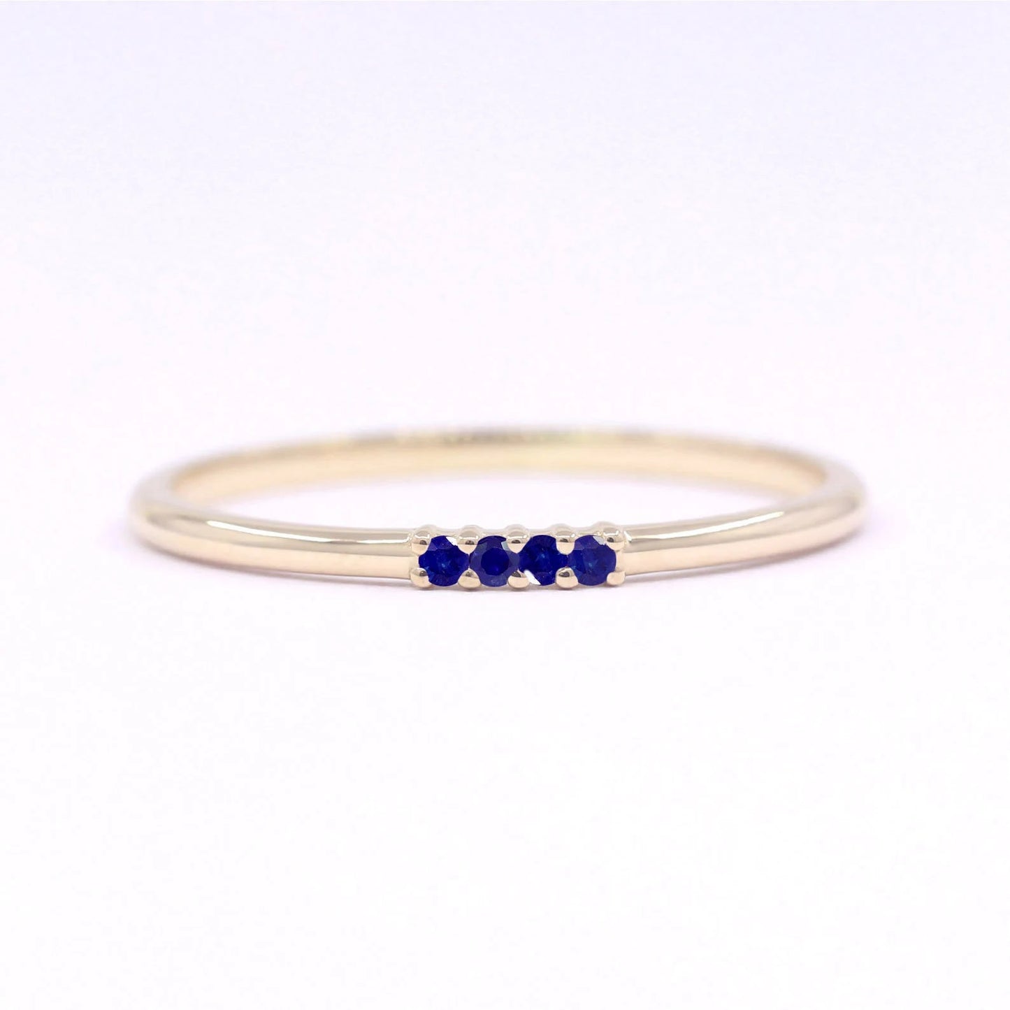 14K 4 SAPPHIRE 1.2MM BAND