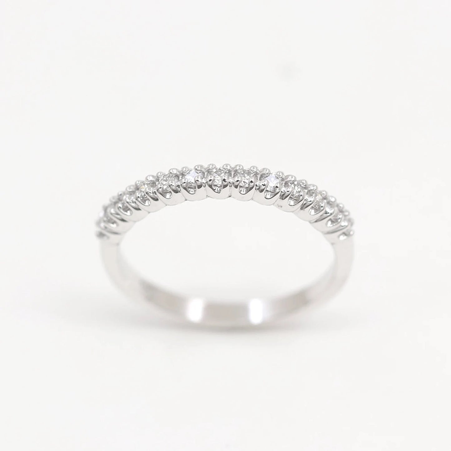 14K 0.27CT DIAMOND HALF ETERNITY BAND