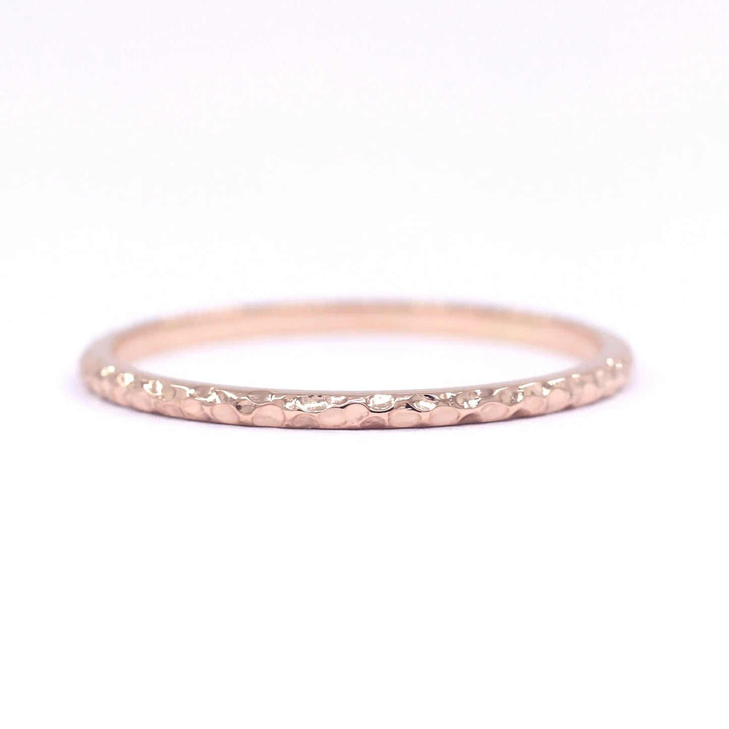 14K 1.2MM HAMMERED BAND