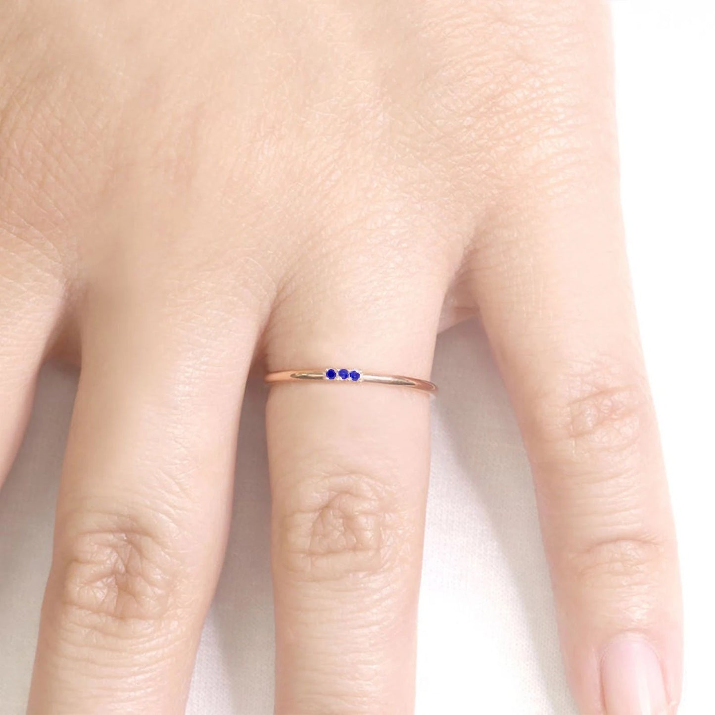 14K 3 SAPPHIRE 1.2MM BAND