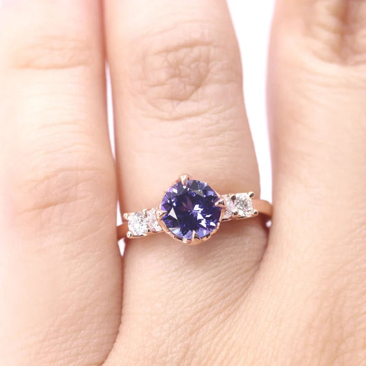 14K TANZANITE DIAMOND RING