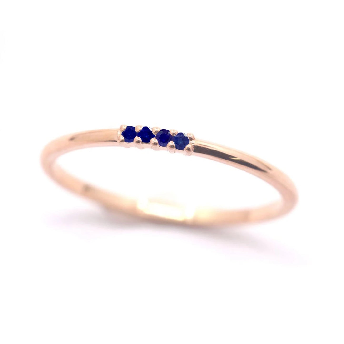 14K 4 SAPPHIRE 1.2MM BAND