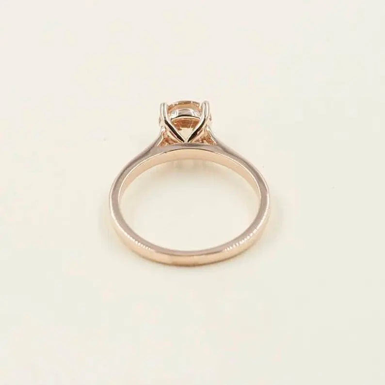 14K MORGANITE SOLITAIRE RING