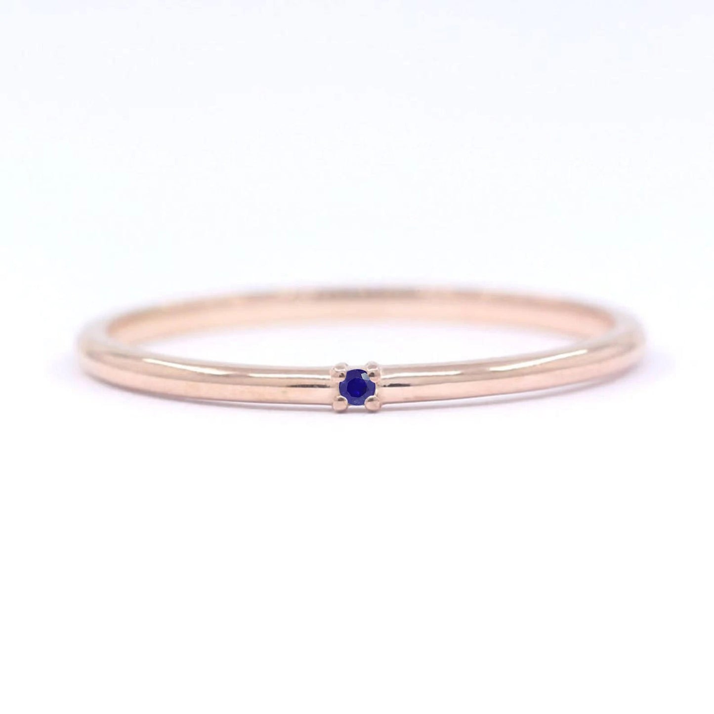 14K 1 SAPPHIRE 1.2MM BAND