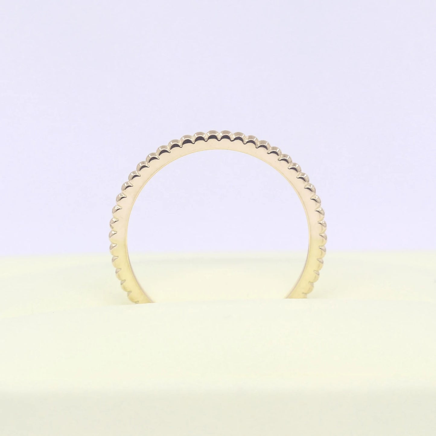 14K 1.2MM BEADED BAND