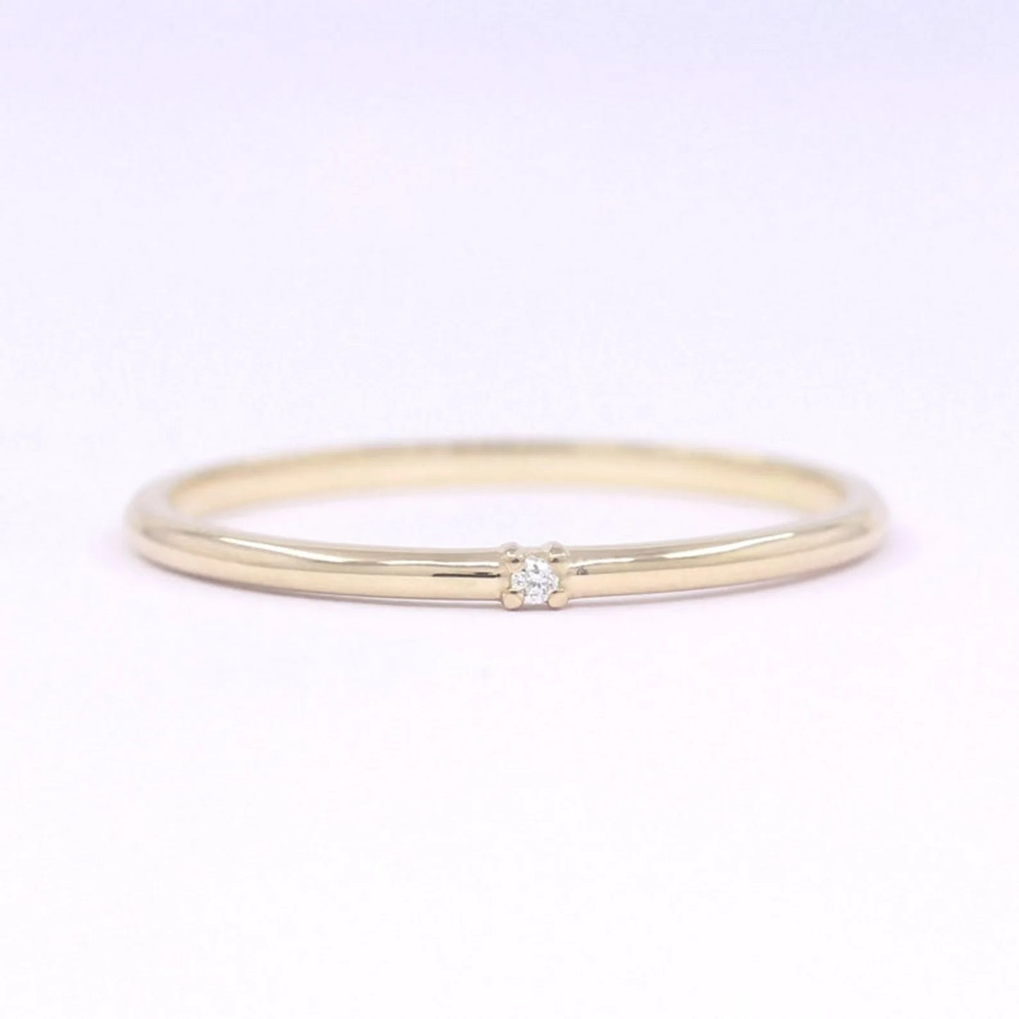 14K 1 DIAMOND 1.2MM BAND