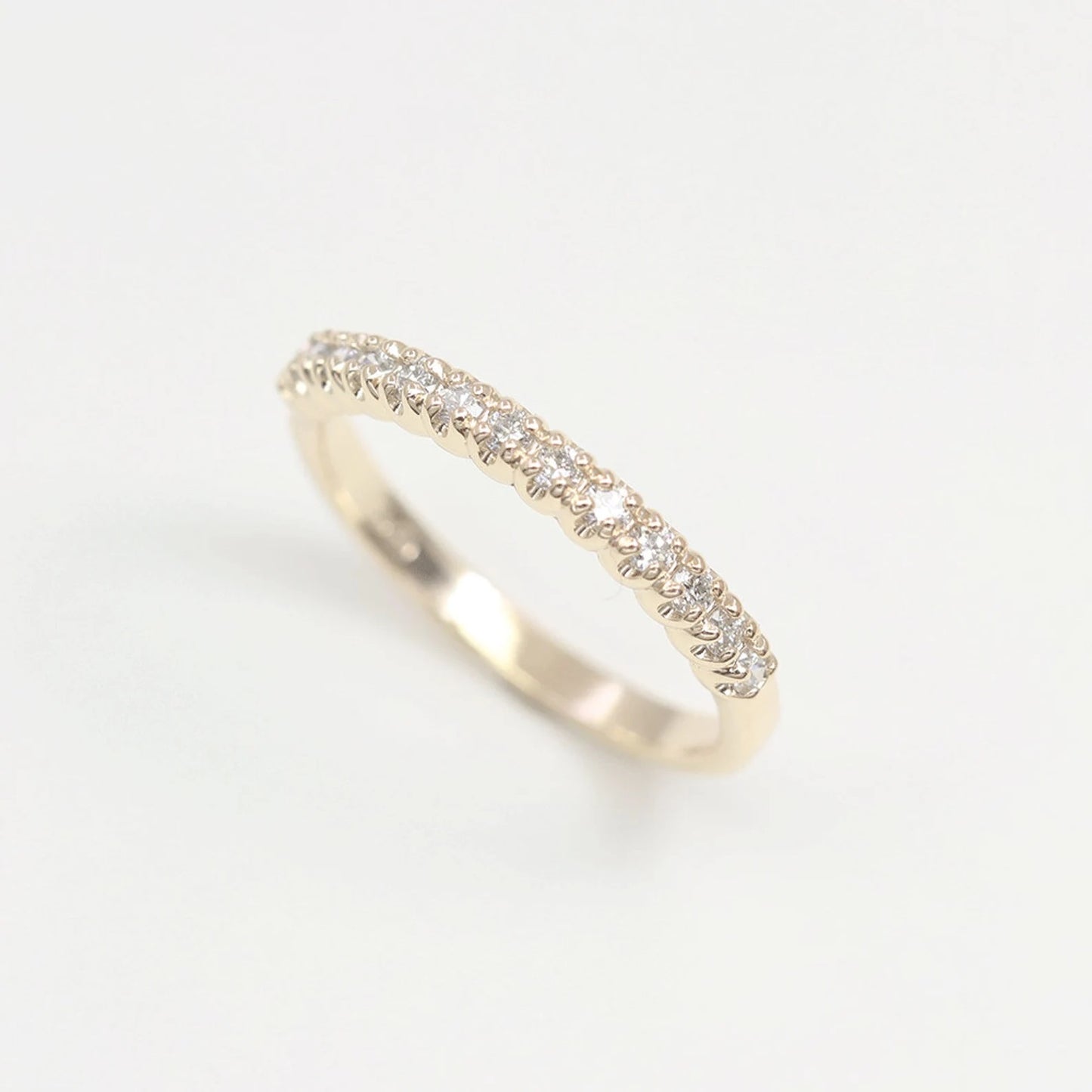 14K 0.27CT DIAMOND HALF ETERNITY BAND