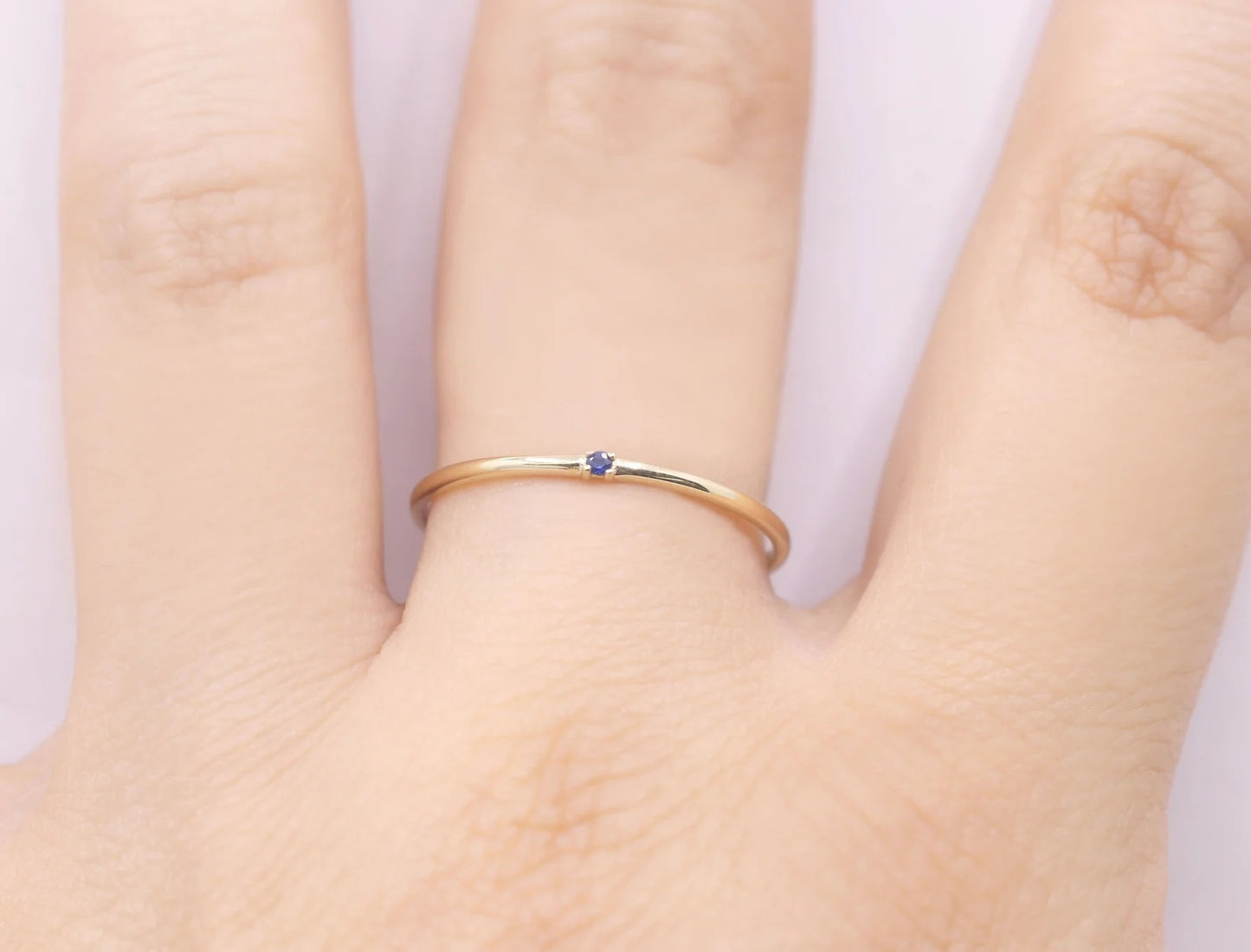 14K 1 SAPPHIRE 1.2MM BAND